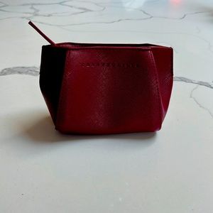 Chantecaille purple/burgundy makeup bag